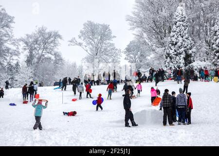 Winter Szene in East Grinstead Stockfoto