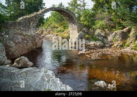 Der Lastesel-Brücke bei Carrbridge Stockfoto