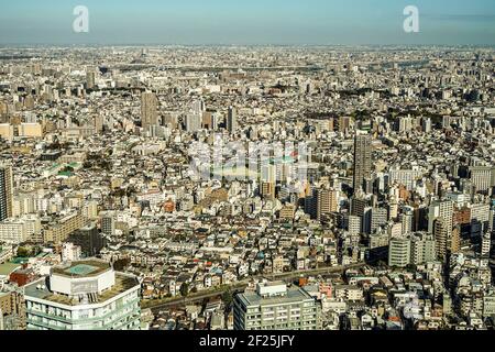 Skyline von Tokio vom Observatorium Sunshine aus gesehen 60 Stockfoto