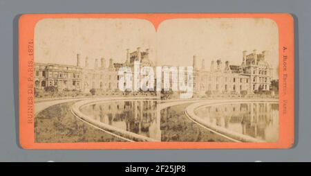 Ruine des Palais des Tuileries in Paris; Ruines de Paris, 1871 .. Stockfoto