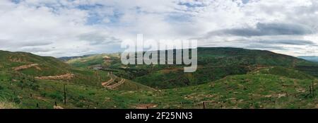 Panorama der schönen Natur an der Nordgrenze Israels Mit Jordan Stockfoto