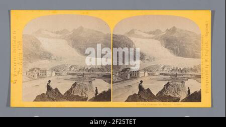 Blick auf den Rhonegletscher; La Glacier du Rhone. Schweiz ... Stockfoto