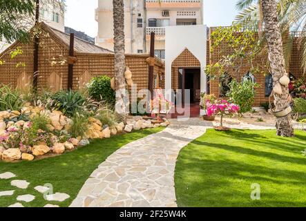 Garten des Bait Al Zubair Museums im alten Maskat sultanat Oman Stockfoto