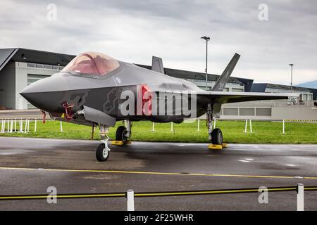 Italienische Luftwaffe Lockheed Martin F-35A Lightning II MM7360 Fighter Düsenflugzeug auf dem Flugplatz Zeltweg Stockfoto
