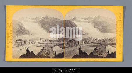 Blick auf den Rhonegletscher; La Glacier du Rhône. Schweiz ... Stockfoto