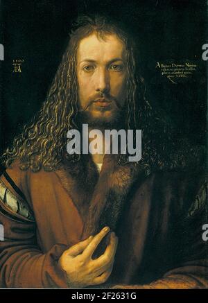 Albrecht Dürer - Selbstporträt - 1500 Stockfoto