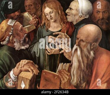 Albrecht-Dürer-Kunstwerk Jesus unter den Ärzten - 1506 Stockfoto