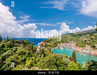 Portofino-Dorf an der ligurischen Küste, Italien Stockfoto