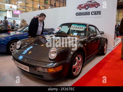 Porsche 964 Shape 911 - Fahrzeuge auf der NEC Classic Car Show, UK Stockfoto