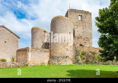 Die alte Burg von Semur en Brionnais, Burgund, Frankreich Stockfoto