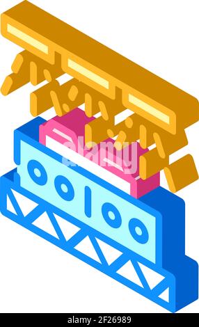 isometrisches Symbolvektor-Illustrationszeichen der dj-Konsole Stock Vektor