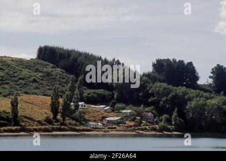 Patagonien Chile. Chacao, Chiloé Island (gescannt von Farblider) Stockfoto