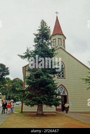 Patagonien Chile. Chacao, Chiloé Island (gescannt von Farblider) Stockfoto