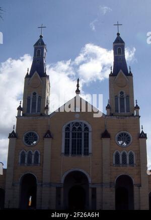 Patagonien Chile. Castro, Chiloé Island (gescannt von Farblider) Stockfoto