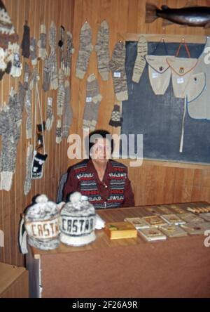 Patagonien Chile. Castro, Chiloé Island (gescannt von Farblider) Stockfoto