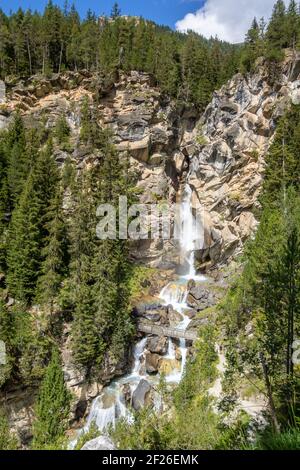 Wasserfall im Vanoise Nationalpark, Französische alpen Stockfoto