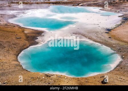 Norris Geyser Basin Stockfoto