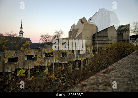 Renovierung von Mariendom, Wallfahrtskirche und Kloster Neviges, Velbert, Deutschland, Europa Stockfoto