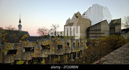 Renovierung von Mariendom, Wallfahrtskirche und Kloster Neviges, Velbert, Deutschland, Europa Stockfoto