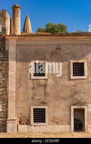 Juromenha schöne Ruinenburg Festung in Alentejo, Portugal Stockfoto