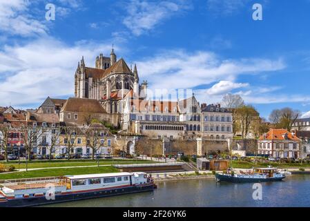 Kathedrale Von Auxerre, Frankreich Stockfoto