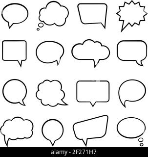Leere Sprechblasen für Infografiken-Vektordarstellung Stock Vektor