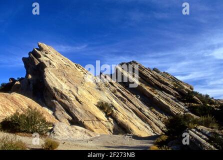 Vasquez Rocks in Agua Dulce im Antelope Valley nördlich von Los Angeles, CA Stockfoto
