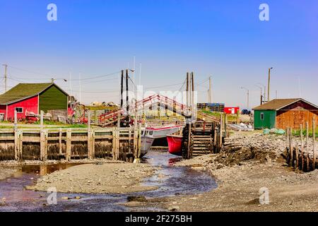 Sandford, Nova Scotia - weltweit kleinste Zugbrücke Stockfoto