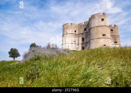 Evoramonte Stadtburg in Alentejo, Portugal Stockfoto