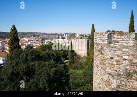 Vila Vicosa Schlossansicht in alentejo, Portugal Stockfoto