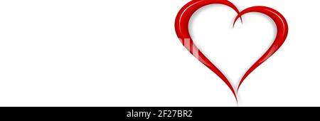 Alles Liebe zum valentinstag. Herzförmiges Symbol der Liebe. 3d-Illustration Stockfoto