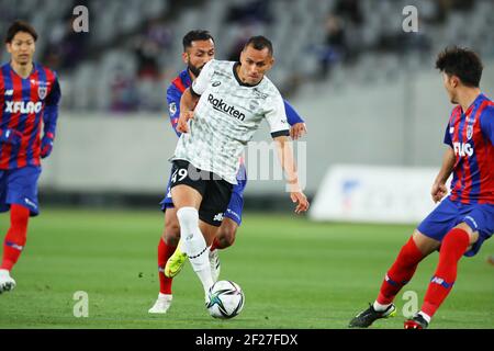 Ajinomoto Stadium, Tokio, Japan. März 2021, 10th. Douglas (Vissel), 10. MÄRZ 2021 - Fußball/Fußball : 2021 J1 Ligaspiel zwischen dem FC Tokyo 2-3 Vissel Kobe im Ajinomoto Stadium, Tokyo, Japan. Quelle: Naoki Morita/AFLO SPORT/Alamy Live News Stockfoto