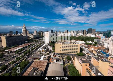 Luftaufnahme des Stadtzentrums von Rio de Janeiro Stockfoto