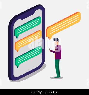 People Chat Konzept Vektor-Illustration Stock Vektor