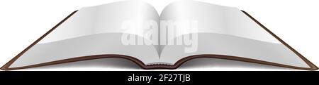Open Book Vektor Illustration isoliert auf weißem Hintergrund Stock Vektor