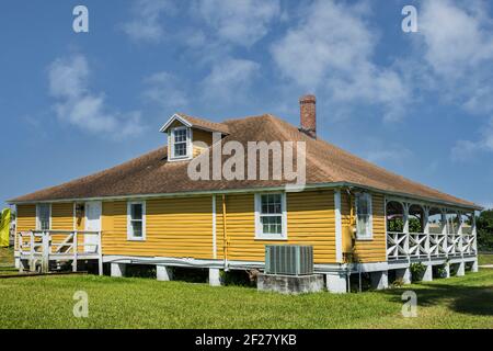 Das Florida Pioneer Museum in der historischen Florida East Coast Railway Homestead Agent's House in Florida City untergebracht. Stockfoto