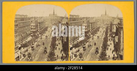 Tackle auf dem Boulevard Hasmanman a Sainte-Chapeage in Parijs; Bulch. Hausmann Es LI Stepapelle; Paris Instantanné .. Stockfoto