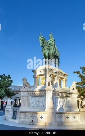 Statue des Hl. Stephan, Budapest, Ungarn Stockfoto