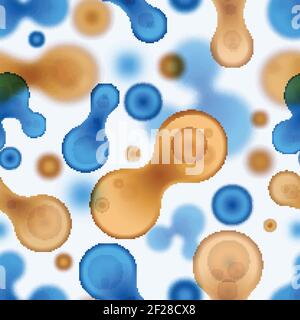 Moleküle nahtloser Hintergrund. Wissenschaft und Mikrobiologie Konzept. Chemie und Atom, Strukturbiologie, Texturmolekular, Vektordarstellung Stock Vektor