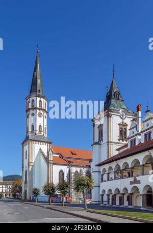 Basilika St. Jakob und altes Rathaus, Levoca, Slowakei Stockfoto