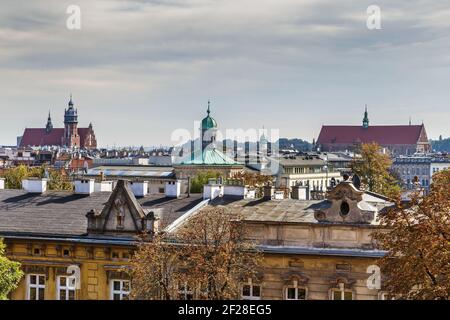 Blick auf Krakow, Polen Stockfoto