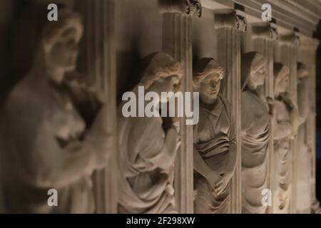 Sarkophag in Istanbul Archäologische Museen, Istanbul Stadt, Türkei Stockfoto