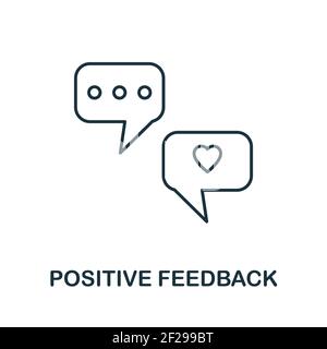 Symbol für positives Feedback. Einfaches Element aus Team Building Sammlung. Creative positive Feedback-Symbol für Web-Design, Vorlagen, Infografiken und vieles mehr Stock Vektor