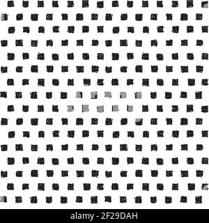 Ein nahtloses Muster mit handgezeichneten Quadraten. Stock Vektor