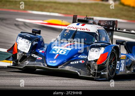 36 THOMAS LAURENT (FRA) ANDRE NEGRAO (BRA) PIERRE RAGUES (FRA) ALPINE A470 - GIBSON SIGNATECH ALPINE elf AKTION während des Prologes der FIA WEC World Endurance Championship 2019 in Barcelona Catalunya, Spanien, 23. Bis 24. juli - Foto Francois Flamand / DPPI Stockfoto