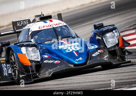 36 THOMAS LAURENT (FRA) ANDRE NEGRAO (BRA) PIERRE RAGUES (FRA) ALPINE A470 - GIBSON SIGNATECH ALPINE elf AKTION während des Prologes der FIA WEC World Endurance Championship 2019 in Barcelona Catalunya, Spanien, 23. Bis 24. juli - Foto Francois Flamand / DPPI Stockfoto