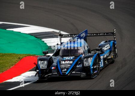 30 JASMIN Nicolas (Fra), RAGUES Pierres (Fra), BRADLEY Richard (grb), Team Duqueine Engineerin Oreca 07 Gibson, Aktion während der 2019 FIA European Le Mans Series ELMS Championship 4 Stunden in Silverstone, England, von august 30 bis september 1- Photo Clement Marin / DPPI Stockfoto