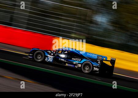 30 JASMIN Nicolas (Fra), RAGUES Pierres (Fra), BRADLEY Richard (grb), Team Duqueine Engineerin Oreca 07 Gibson, Aktion während der ELMS European Le Mans Series 2019 in Spa Francorchamps, Belgien, 20. Bis 22. September - Photo Clement Marin / DPPI Stockfoto