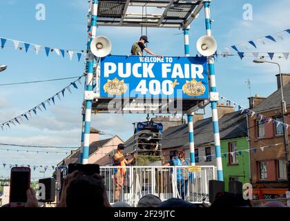 Killorglin Puck Fair - Irlands älteste traditionelle Messe in Killorglin, County Kerry, Irland ab 2018 Stockfoto