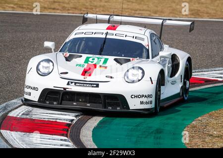 91 BRUNI Gianmaria (ita), LIETZ Richard (aut), Porsche GT Team, Porsche 911 RSR - 19, Aktion während der FIA WEC Langstrecken-Weltmeisterschaft 2019, 4 Stunden von Shanghai vom 8. Bis 10. november, in Shanghai, China - Foto Clement Marin / DPPI Stockfoto